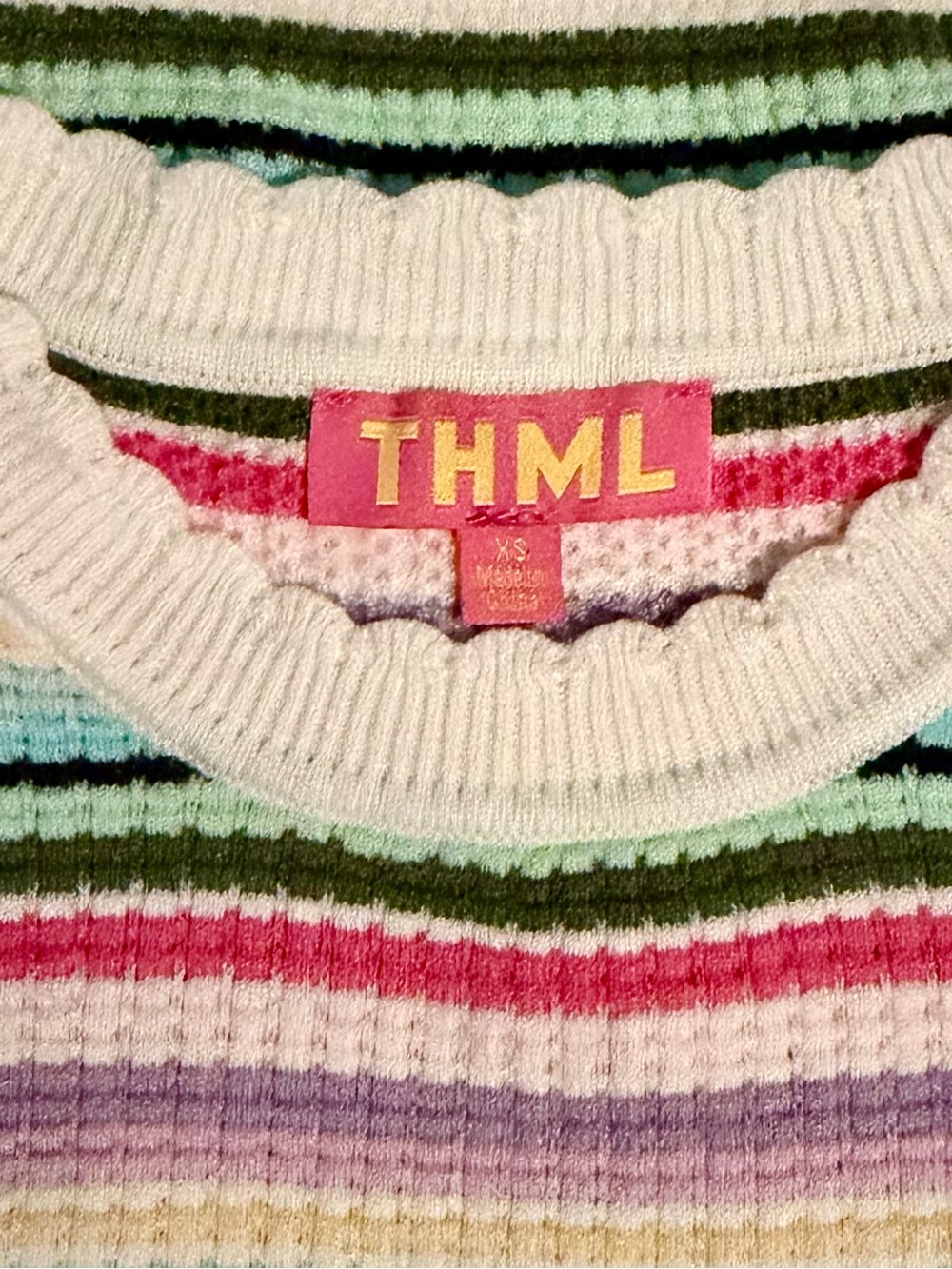 THML Oversized Striped Knit Top size XS
